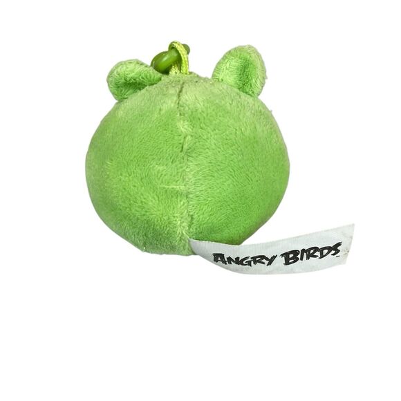 2010 Commonwealth ANGRY BIRDS Green Pig LEONARD Plush BACKPACK CLIP - Picture 2 of 4